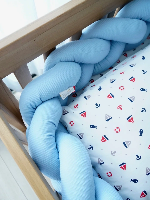 Tour de Lit Tressé Bleu Bambidou