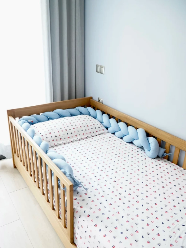 Tour de Lit Tressé Bleu Bambidou