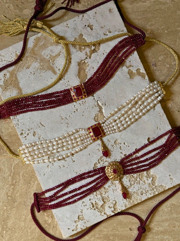 Amira Choker Bordeaux Ava Heritage