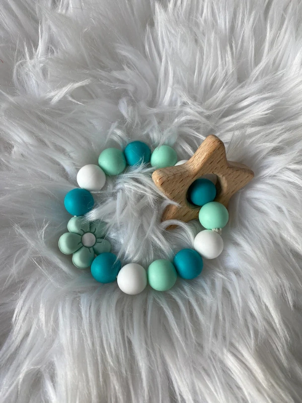 Anneau de Dentition Etoile Bleu Babymat