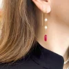Boucles d'Oreille en Perles Magenta Jewellery