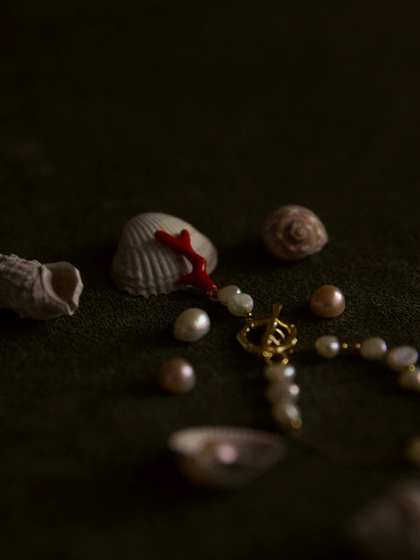 Bracelet en Perles Naturelles Blanches Magenta Jewellery