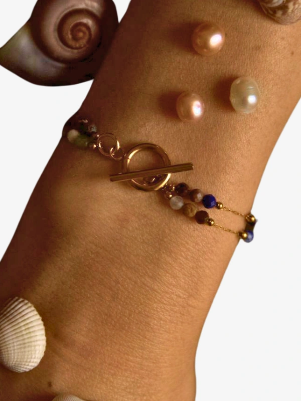 Bracelet en Pierres Naturelles Magenta Jewellery