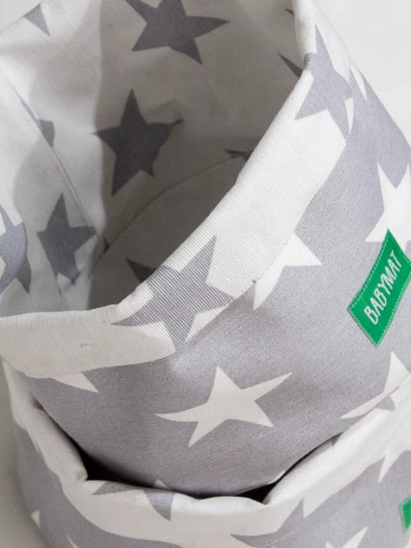 Duo de Paniers Gris Étoiles Blanches Babymat