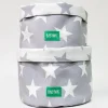 Duo de Paniers Gris Étoiles Blanches Babymat