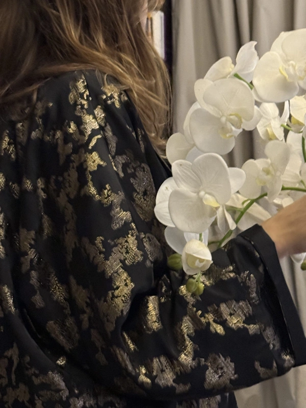 Haori Brochet Noir Magenta Atelier