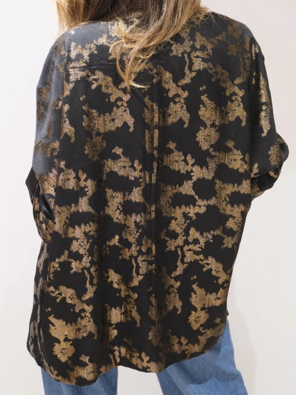 Haori Brochet Noir Magenta Atelier