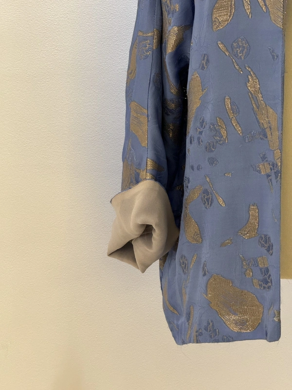 Haori en Brochet Bleu Jeans Magenta Atelier