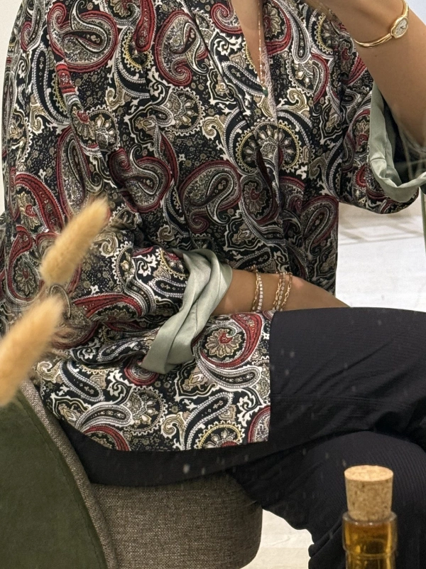 Haori en Coton Magenta Atelier