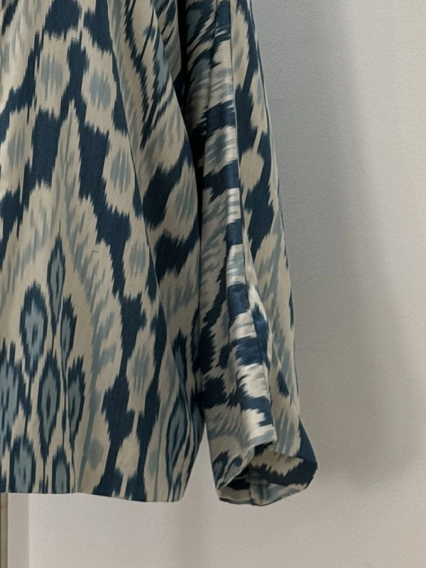 Haori en Soie Ikat Magenta Atelier