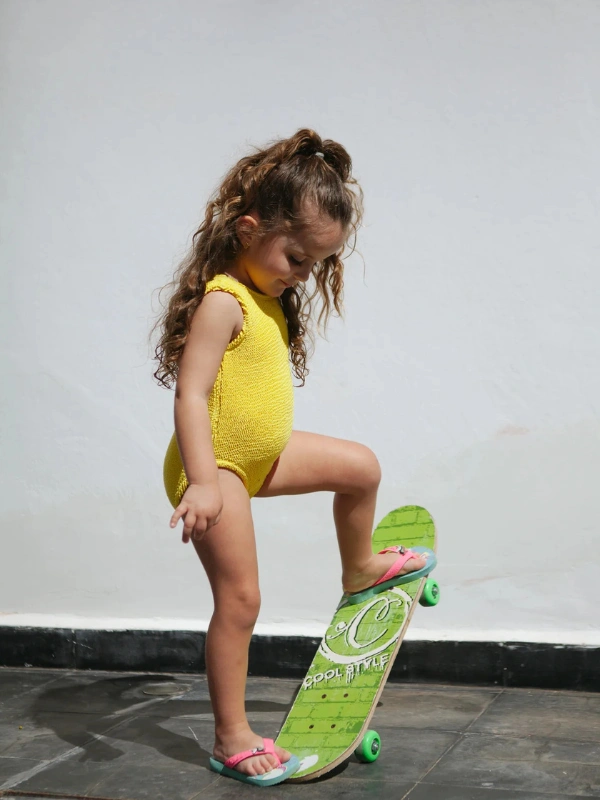 Maillot de Bain Tamy pour Enfant Jaune Lemon Swim