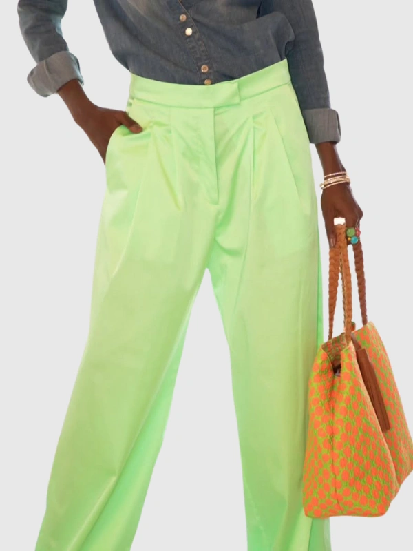Pantalon Soho Vert Pomme Gemini19 by Ghiz