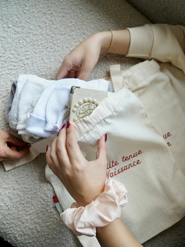 Pochon / Tkimcha « Ma petite tenue de naissance » Terracotta Bambidou