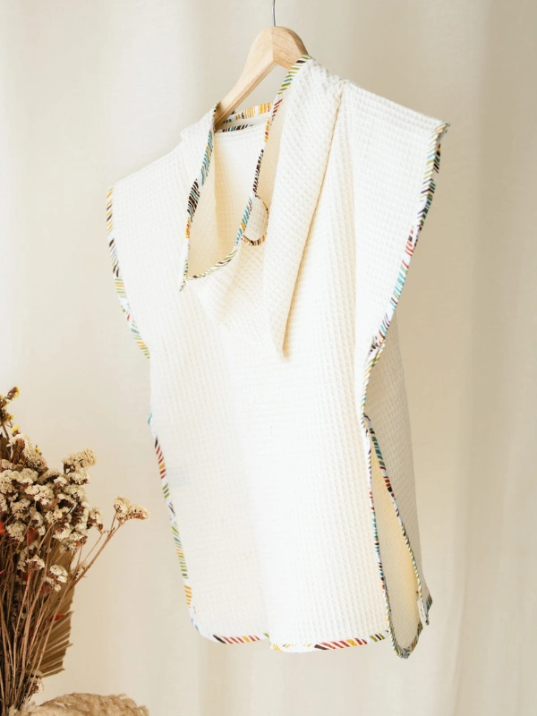 Poncho de Bain en Nid d'Abeille