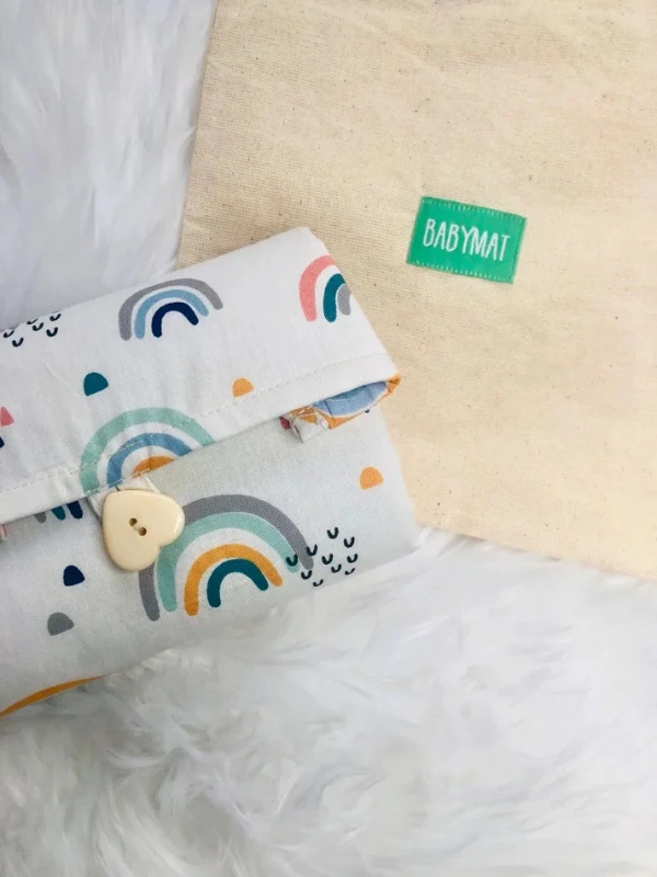 Tapis à Langer Rainbow Bleu Babymat