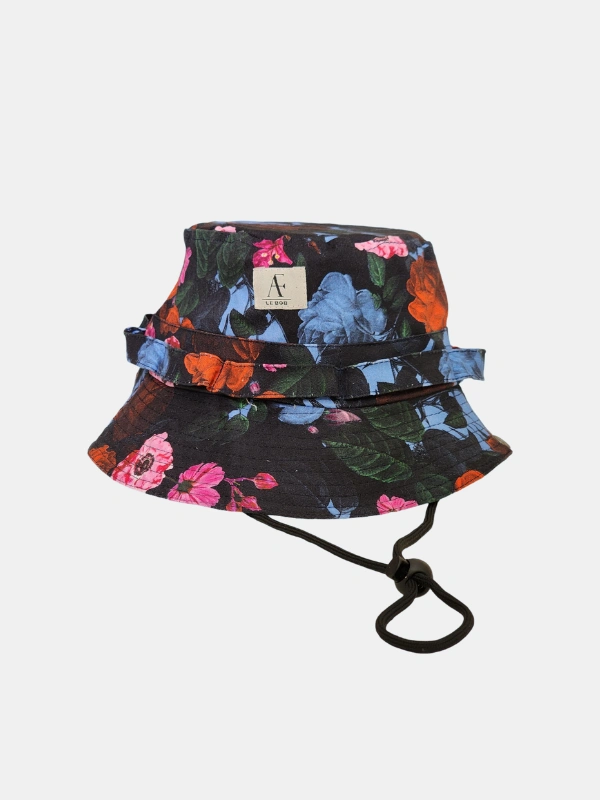 Bob Coton Noir Fleurs Amore&Finezza