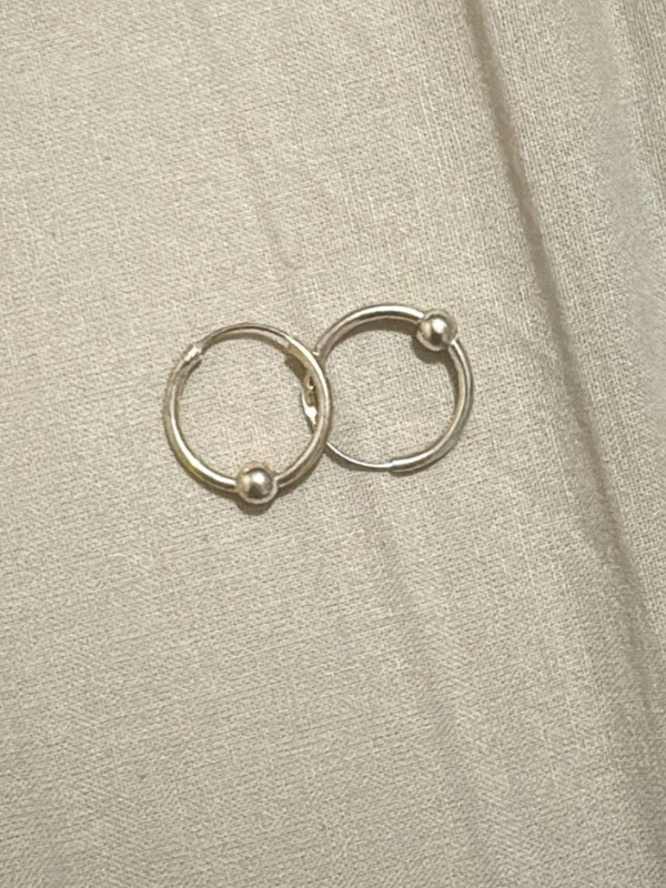 Boucles d'Oreilles en Argent avec Bille Rk Création