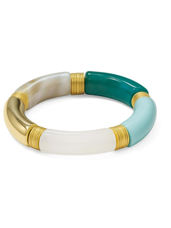 Bracelet en Résine Marbré Bleu Turquoise Kiff