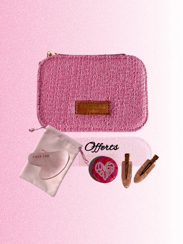 Coffret Gua Sha Coeur Quartz Rose Facelab