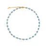 Collier Œil Bleu en Acier Inoxydable Kiff