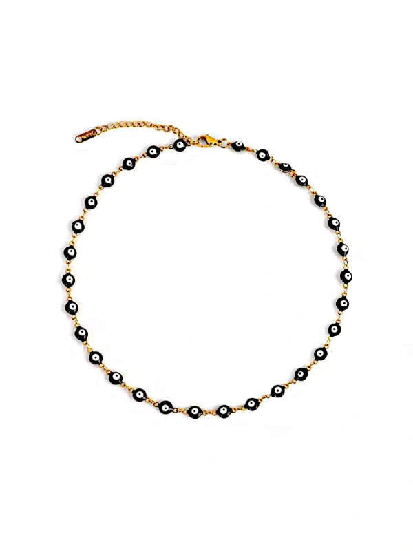 Collier Œil Noir en Acier Inoxydable Kiff
