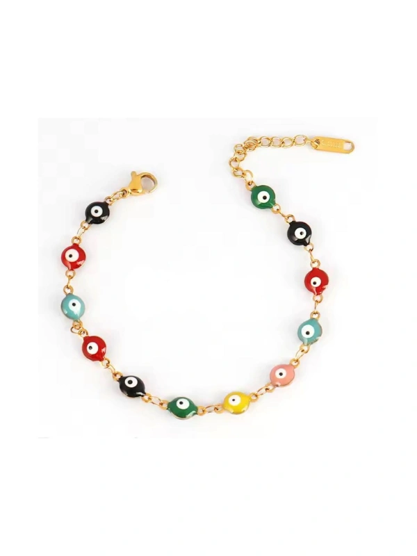 Gourmettes Œil Multicolore en Acier Inoxydable Kiff