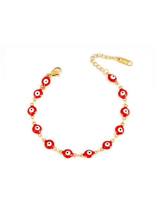 Gourmettes Œil Rouge en Acier Inoxydable Kiff