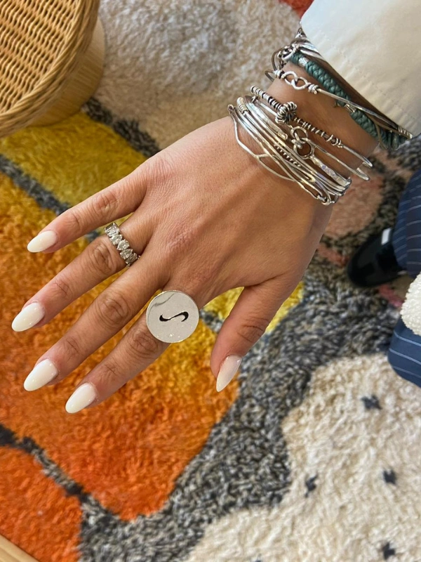 Bague personnalisée Lettre arabe Arabe RK Création