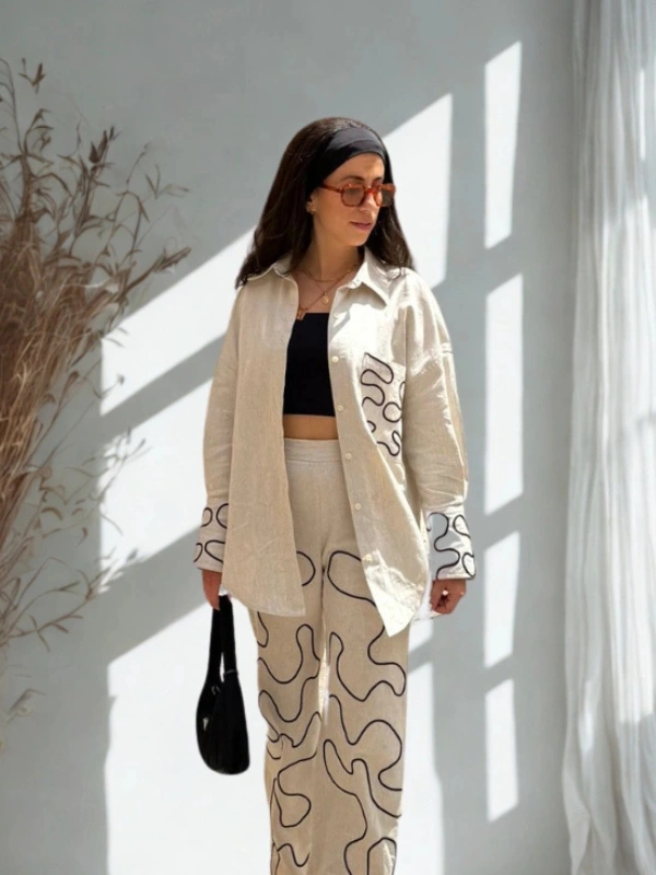 Ensemble Selk beige en in RK Création