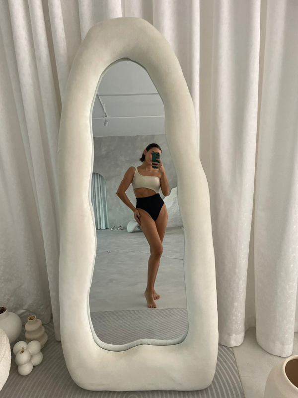 Maillot de bain noir et crème – Image 4