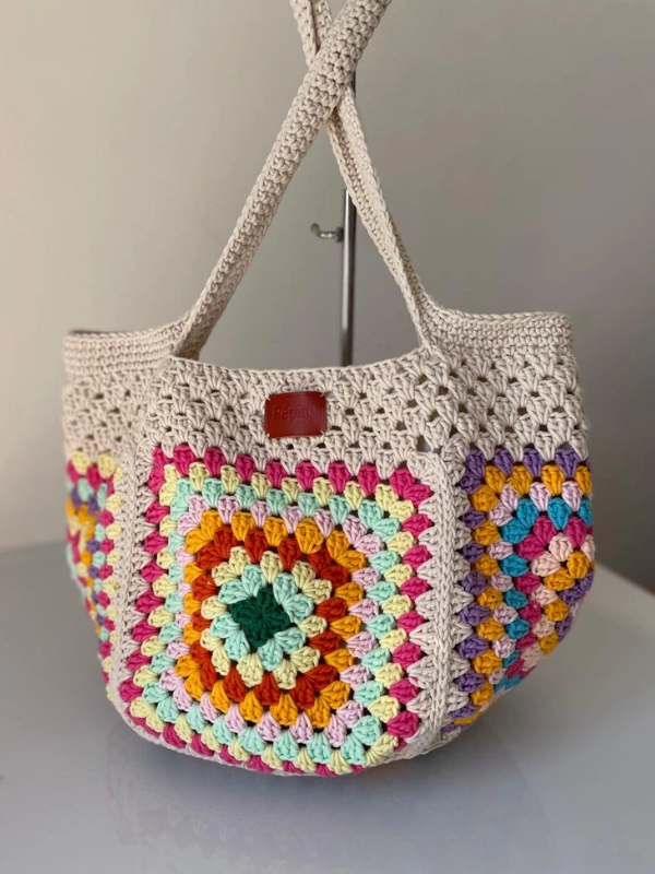 Sac Granny Square Ultra Coloré Pépite