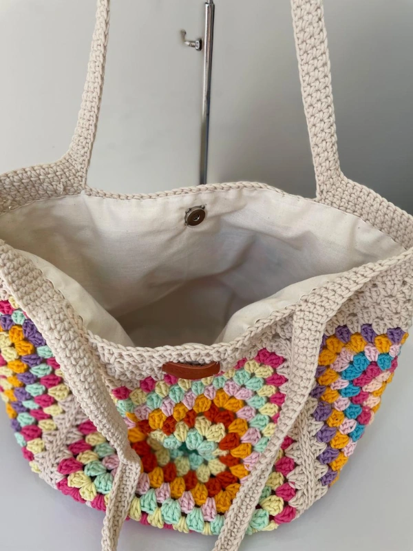 Sac Granny Square Ultra Coloré Pépite