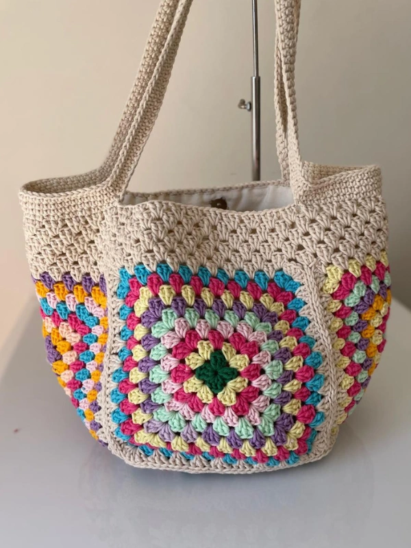Sac Granny Square Ultra Coloré Pépite