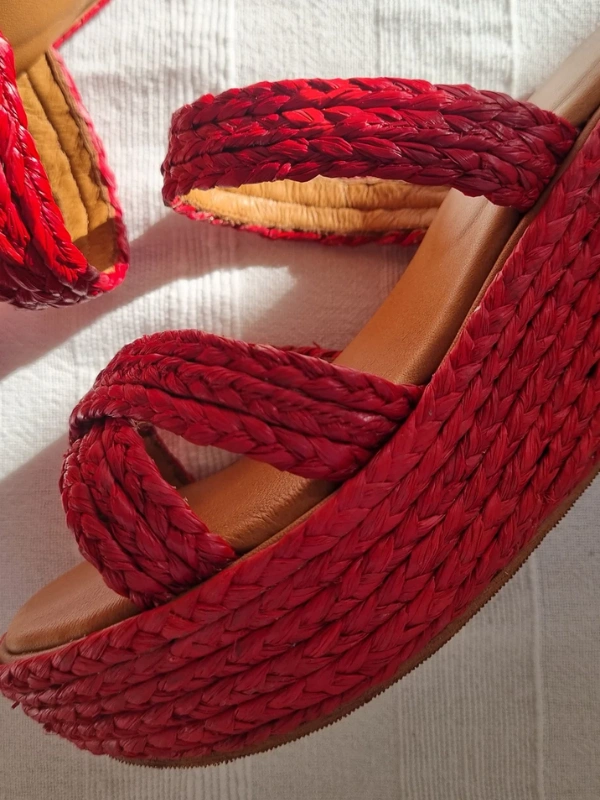 Wedge Sandales Red Milsouls