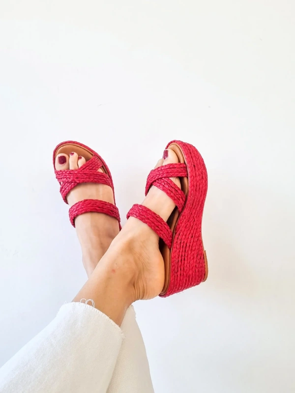 Wedge Sandales Red Milsouls