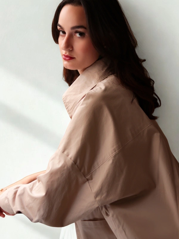 Chemise Pur Coton Oversize Champagne Sao Eleven 3