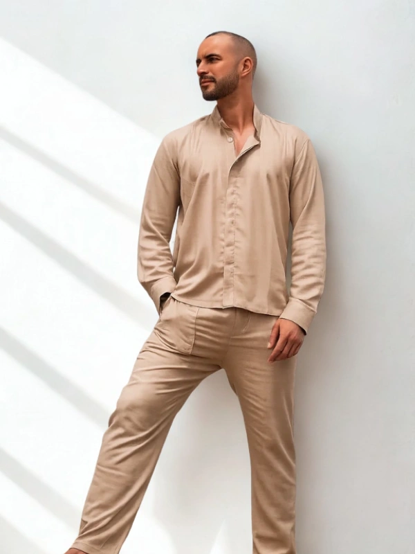 Chemise-en-lin-ADONIS-Beige-Auzee