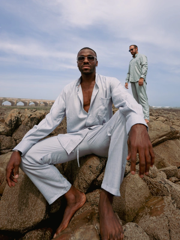 Chemise en lin ADONIS – Vert Auzée