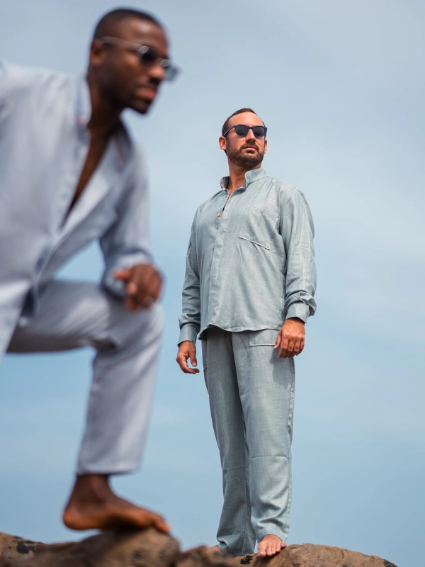 Chemise en lin ADONIS – Vert Auzée