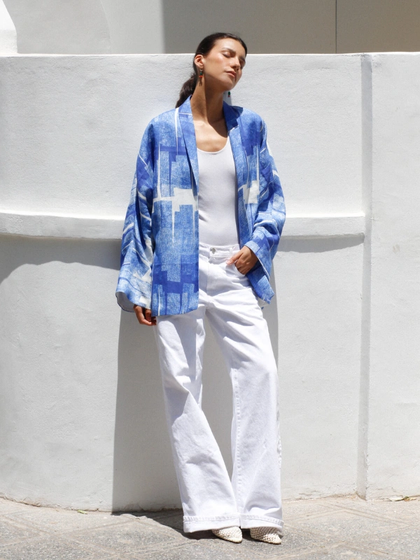 Haori en Lin Magenta Atelier