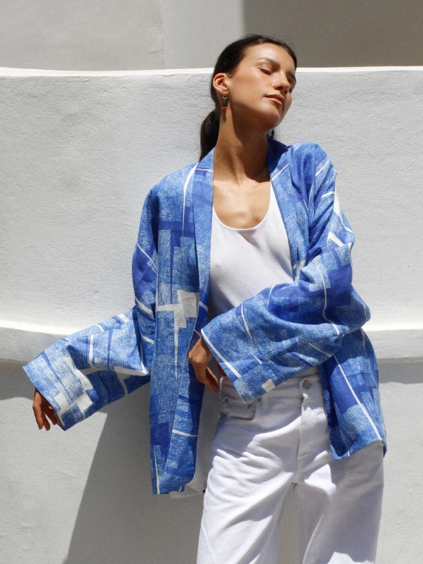 Haori en Lin Magenta Atelier