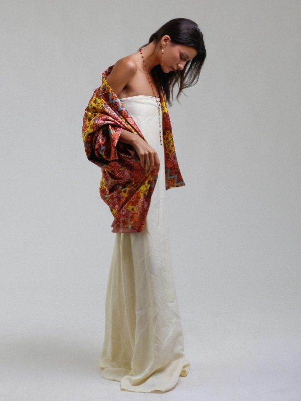 Haori en soie Magenta Atelier