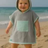 Poncho-de-plage-Vert-Eau-Babymat