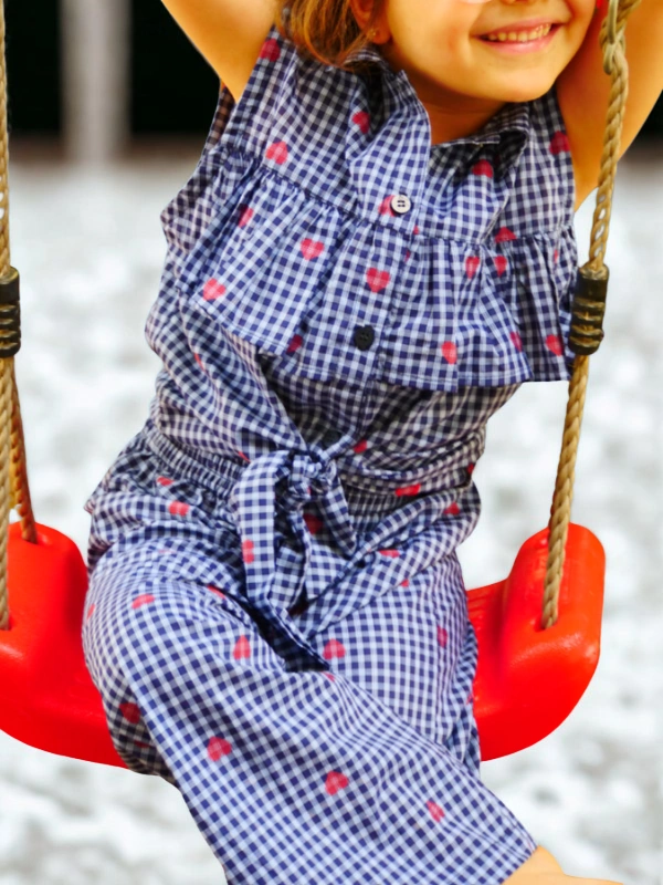 Set ete fille ensemble bleu rouge claus baby and kids