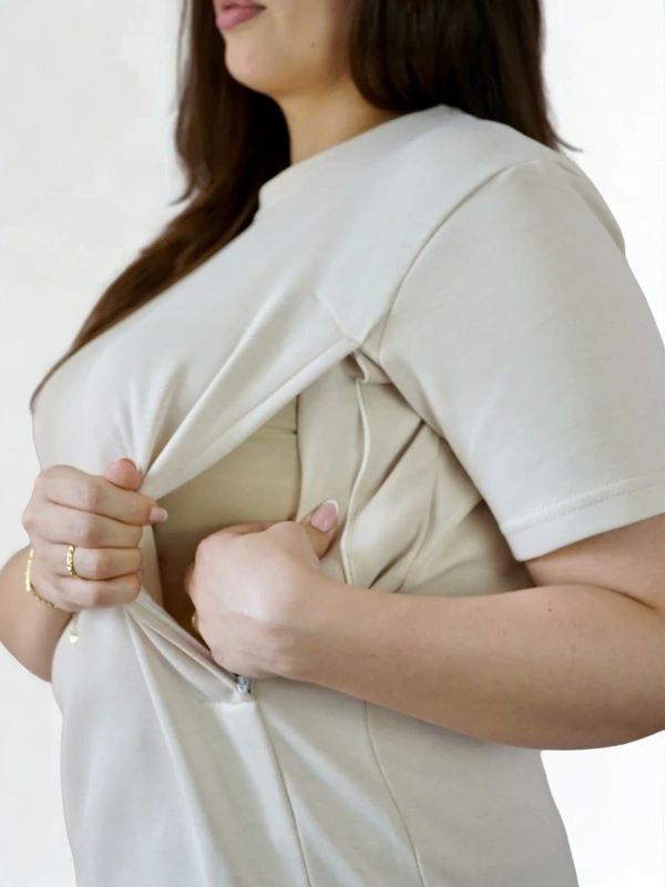 T-Shirt-dallaitement-Beige-Bambidou