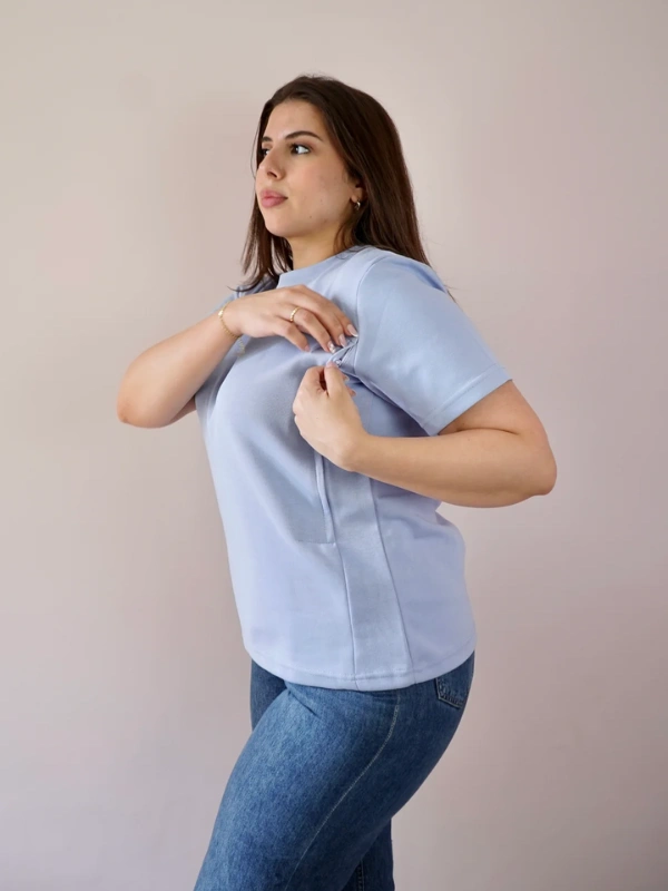 T-Shirt d'allaitement –Lavande Bambidou