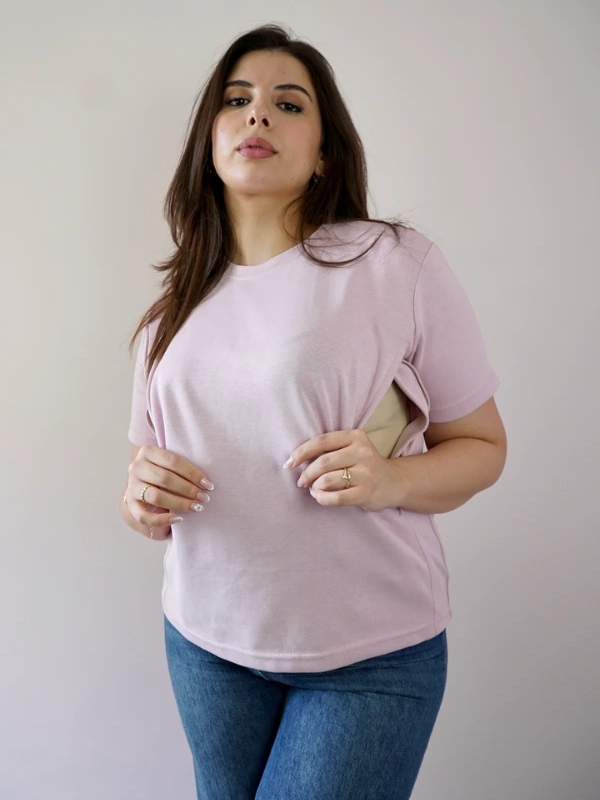T-Shirt d'allaitement –Rose Bambidou