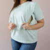 T-Shirt d'allaitement – Vert Eau Bambidou