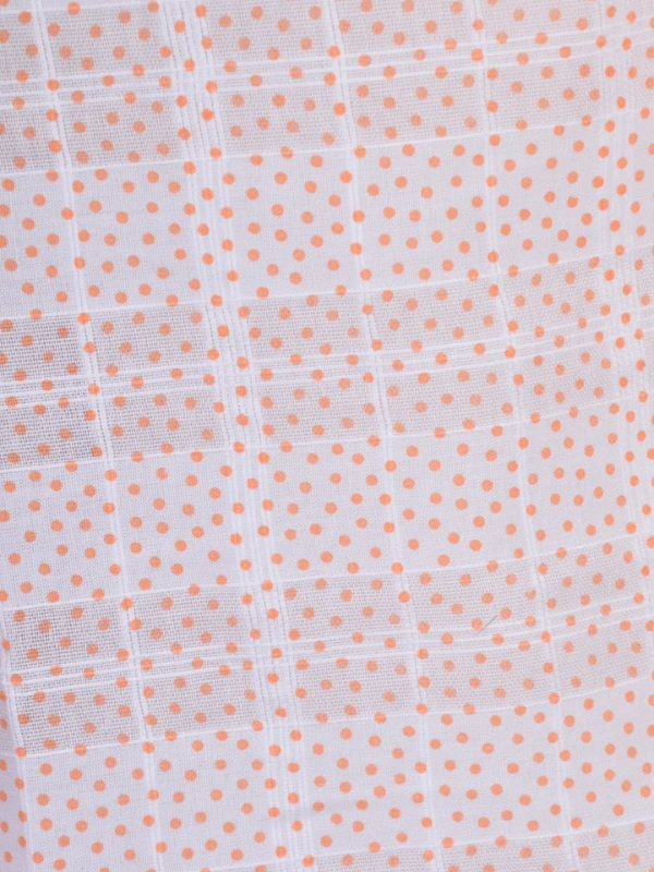 Tablier d'allaitement en gaze Blanc à pois orange Bambidou