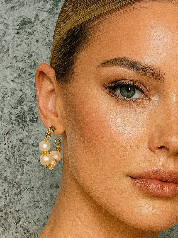 Boucles d’oreilles perles naturelles & plaqué or 18kAtelier Zarafa